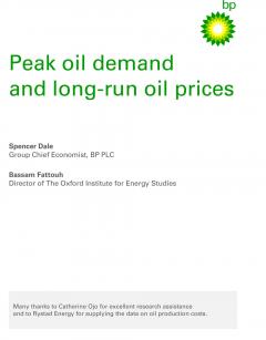 Peak oil demand and long-run prices