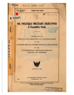 Oil fields as military objectives: a feasibility study