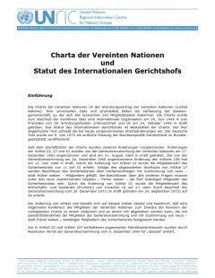 Charta der Vereinten Nationen und Statut des Internationalen Gerichtshofs